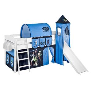 Spielbett IDA Star Wars the Clone Wars Teilbares Systemhochbett LILOKIDS - mit Turm und Rutsche inkl. Vorhang - weiß