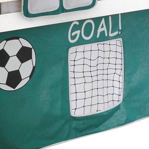 Lit ludique Kasper Goal Pin massif Blanc / Vert