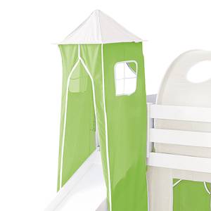 Lit ludique Kasper II Pin massif Beige / Vert Avec tunnel, matelas et sommier