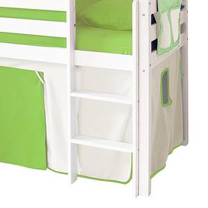 Lit ludique Kasper II Pin massif Beige / Vert Avec tunnel, matelas et sommier