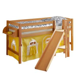 Spielbett Tino Buche massiv - Gelb - Buche