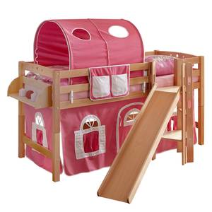 Spielbett Tino Buche massiv - Pink - Buche