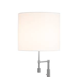 Staande lamp Svea -1 lichtbron Zilver - Wit - Metaal - Textiel - 35 x 156 x 35 cm