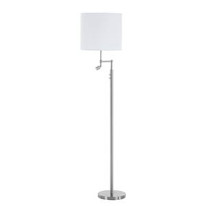 Staande lamp Svea -1 lichtbron Zilver - Wit - Metaal - Textiel - 35 x 156 x 35 cm