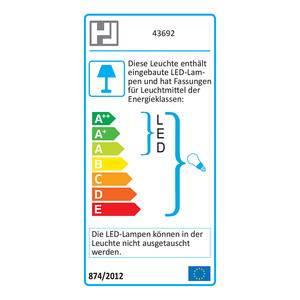 Staande lamp Svea -1 lichtbron Zilver - Wit - Metaal - Textiel - 35 x 156 x 35 cm