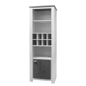 Standregal Troway Grau - Weiß - Holzwerkstoff - 66 x 195 x 41 cm