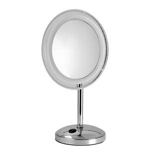 Miroir sur pied Mariella Chrome Avec éclairage et grossissement x 5