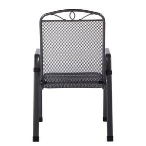 Chaises empilables Elda (lot de 2) Acier couleur gris fer