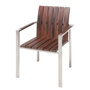 Chaise de jardin Las Vegas Acier inoxydable / Bois de rose massif