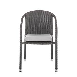 Chaises jardin Paradise Gismo (lot de 2) Lot de 2 - Avec coussin - Polyrotin - Gris