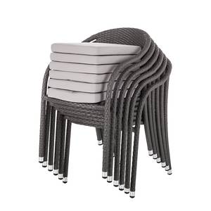 Chaises jardin Paradise Gismo (lot de 2) Avec coussin - Polyrotin gris