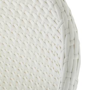 Sedia da giardino White Beach (set 2) Polyrattan/Tessuto bianco /Blu chiaro