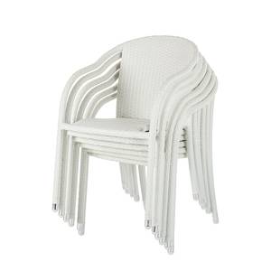 Chaises jardin White Beach IV (lot de 2) Empilable - Polyrotin blanc