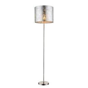 Lampadaire Amy I Tissu / Métal - 1 ampoule - Argenté / Nickel