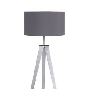 Lampadaire Tripod Asmo Fer / Tissu - 1 ampoule - Argenté