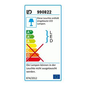 LED-Stehleuchte Diallo Metall - Silber