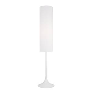 Lampadaire Flute Acier / Tissu Blanc 1 ampoule