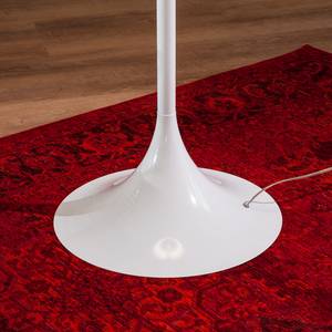 Lampadaire Flute Acier / Tissu Blanc 1 ampoule