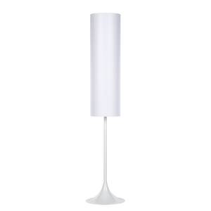 Staande lamp Flute staal/stof wit 1 lichtbron
