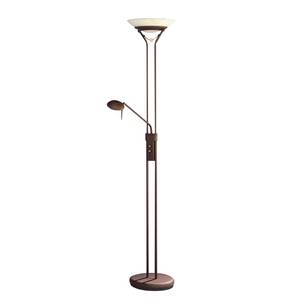 Staande lamp/leeslamp Bruin - 43 x 180 x 43 cm