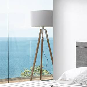 Lampadaire Tripod Iguazu II Tissu / Bois - 1 ampoule