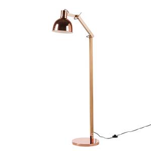 Lampadaire Koppo Pin massif / Métal - Cuivre - 1 ampoule - Cuivre