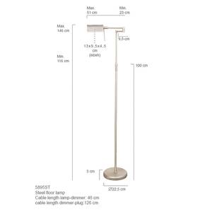 Lampadaire Mexlite 1 ampoule Nickel mat