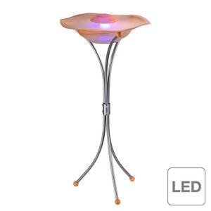 LED-Stehleuchte Nebler Metall/ Glas - Silber/ Pink/ Orange