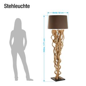 Stehleuchte Nuba by Julià Holz/Stoff - 1-flammig