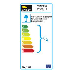 Stehleuchte Princess Metall/Papier - Silber - 2-flammig