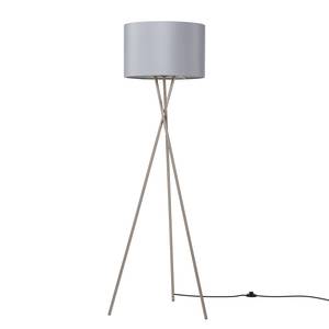 Lampadaire Shima II Tissu / Métal - 1 ampoule - Gris