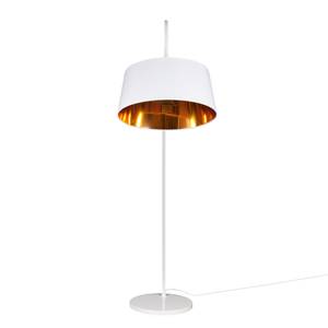 Lampadaire Solaris Tissu / Métal - 1 ampoule - Blanc