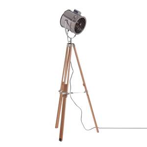 Staande lamp Sonar metaal/massief hout - 1 lichtbron