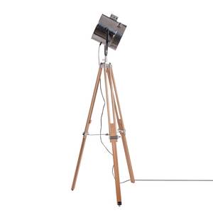 Staande lamp Sonar metaal/massief hout - 1 lichtbron