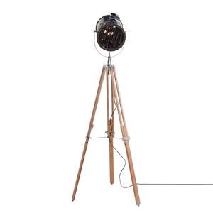 Staande lamp Sonar metaal/massief hout - 1 lichtbron