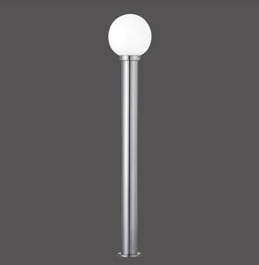 Lampadaire Tano Globe Verre / Acier inoxydable - 1 ampoule - Hauteur : 110 cm
