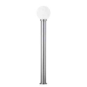 Lampadaire Tano Globe Verre / Acier inoxydable - 1 ampoule - Hauteur : 110 cm