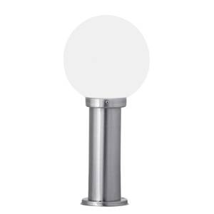 Lampadaire Tano Globe Verre / Acier inoxydable - 1 ampoule - Hauteur : 42 cm