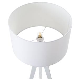 Lampadaire Tripod Asmo Fer / Tissu - 1 ampoule - Blanc