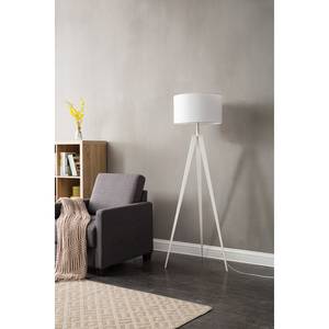 Lampadaire Tripod Asmo Fer / Tissu - 1 ampoule - Blanc