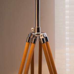 Stehleuchte Tripod Trylith Holz/Stoff - 1-flammig