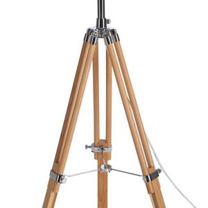 Stehleuchte Tripod Trylith Holz / Stoff - 1 flammig