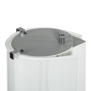 Lampadaire Tub-O Verre / Métal - Blanc - 2 ampoules