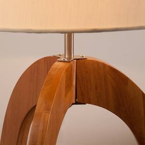 Lampada da terra Varn cotone / legno massello di pino - 1 luce - Beige / Pino