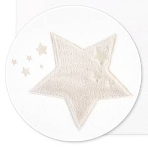 Schmusedecke Sternenbild Baumwollstoff - Weiß / Taupe