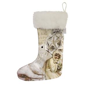 Calza Winterwelt Beige - Marrone - In fibre naturali - Larghezza: 18 cm