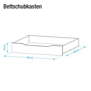 Stollenbett Agnetha Alpinweiß - 180 x 200cm - 1 Bettkasten