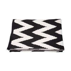 Plaid tricoté T-Zig Zag Noir / Blanc