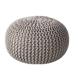 Pouf tricot Edson Tissu - Beige