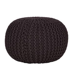 Pouf a crochet Stockholm Color pietra Marrone scuro